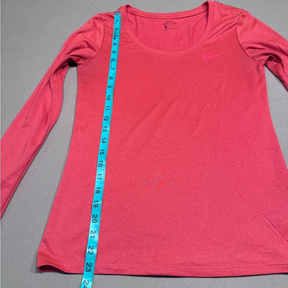 Nike Dri-Fit Red Long Sleeve Women's Shirt - Picture 5 of 6